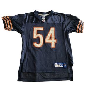 Reebok Chicago Bears Jersey Brian Urlacher NFL Shirt Football Youth Large Blue